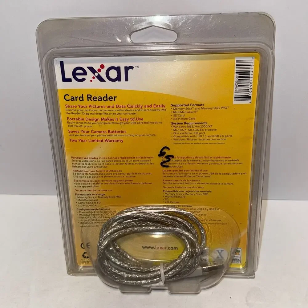 Lexar Jumpdrive Trio Single-Slot USB 2.0 Multi-Card Reader SD/MS/XD (RW023-001)